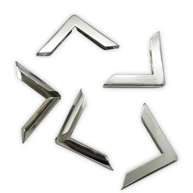 Buchecken - Metall - Farbe: Silber - 30 x 30 mm - Buchbeschlag - Eckenschutz