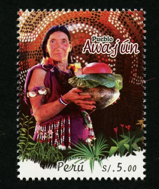 Peru 2017 Pueblo Awajun Indio Folklore Trachten Trad. Costume Pflanzen 2787 MNH 2