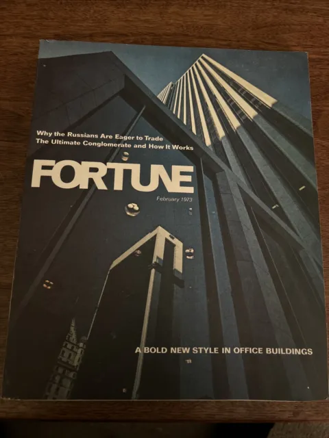 Fortune Magazine February 1973 Bold New Style in Office Buildings (F11) F6