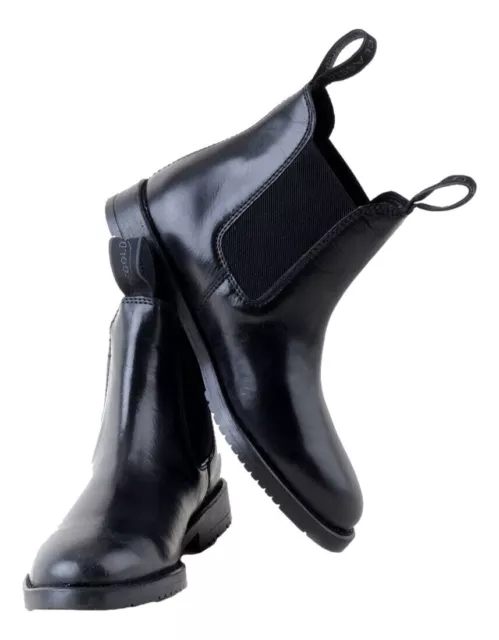 ADULT JODPHUR BOOTS Rhinegold Unisex Leather Comfort Riding Boots Black Size 6 3