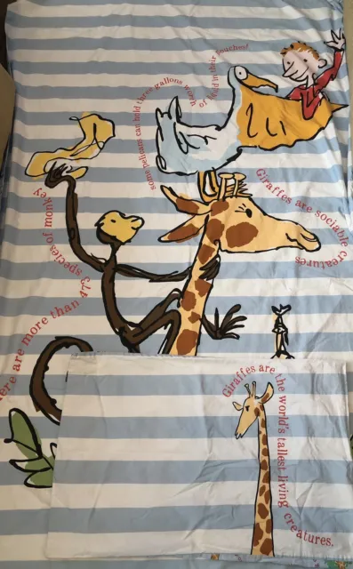 Conjunto de novedad de edredón y funda de almohada reversible para niños con edredón individual jirafa