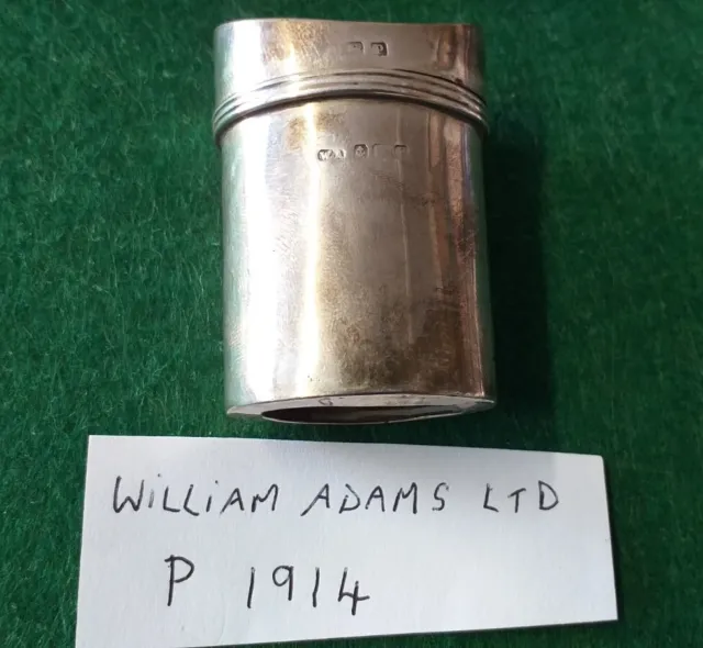 Antico shaker in pepe argento sterling William Adams data 1914 birmingham