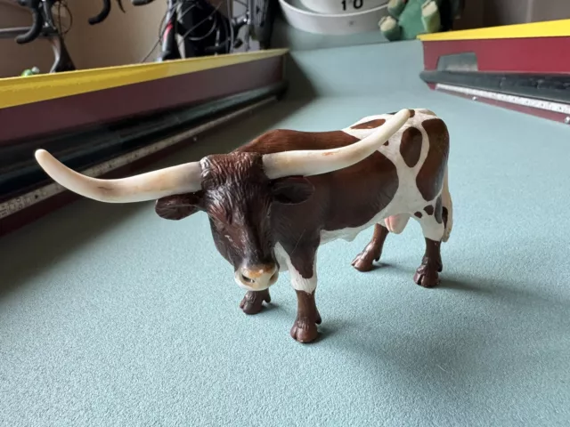 Schleich Cow Texas Longhorn Bull 2002 Retired Farm Animal Figure Toy