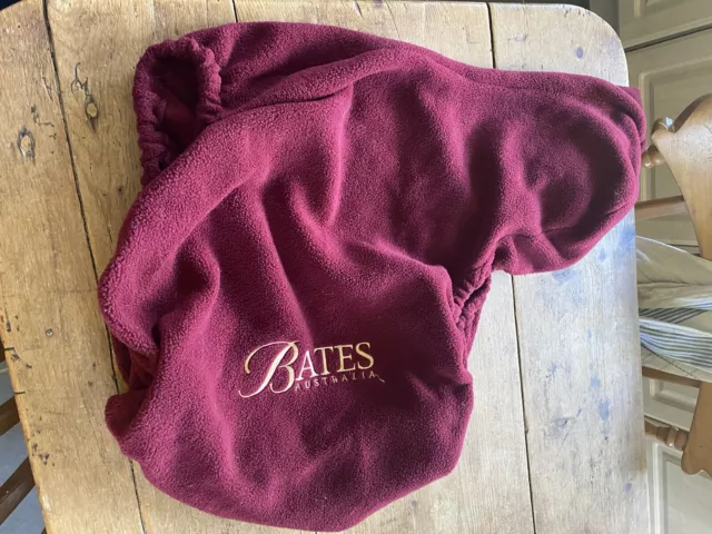 Bates Burgundy Saddle Cover   16” - 17”Fleece VGC