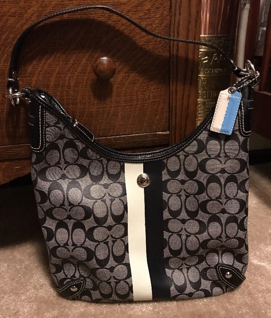 Coach heritage stripe pet carrier cheap