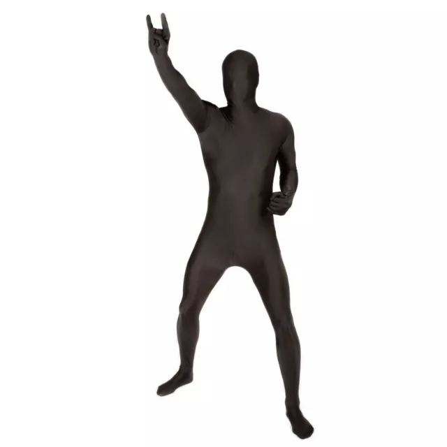 Adult MSUIT by Morphsuits Black Second Skin Halloween Fancy Dress Costume M-XXL