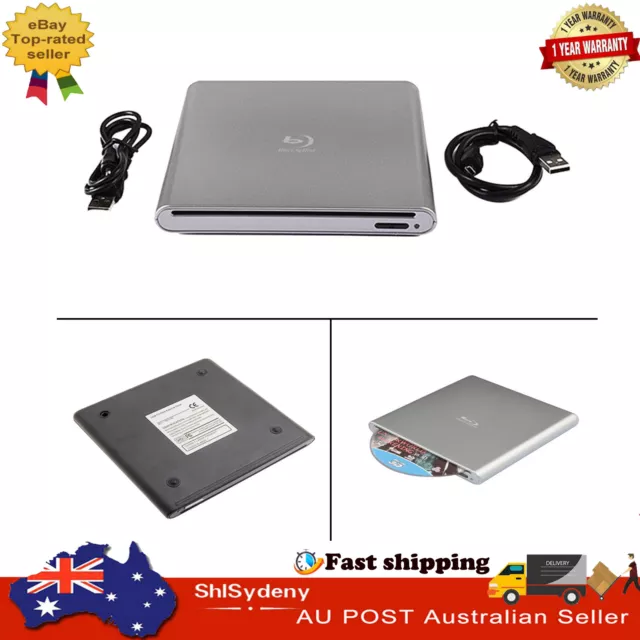 Blu ray BD Burner  External USB 3.0 Slot In DVD RW CD Writer Portable Drive