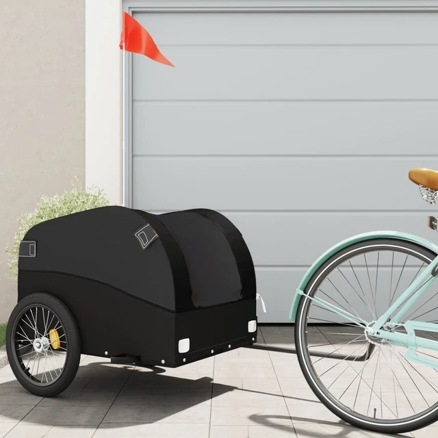 VidaXL Remorque de Vélo, Chariot de Vélo avec Siège, Remorque de