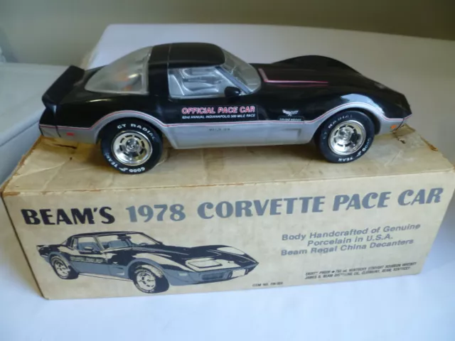 Vintage Jim Beam 1978 Corvette Indy 500 Pace Car Empty Decanter