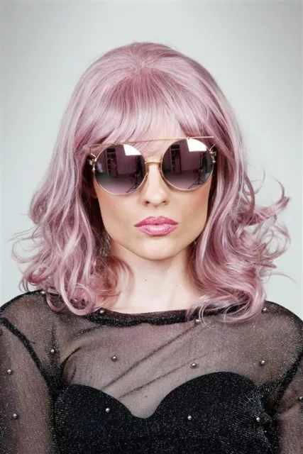 NOVA - DELUXE Dusty Pink Wavy Heat Resistant Fashion Wig - by Allaura