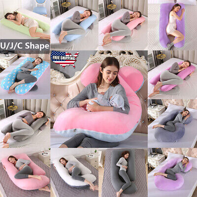 C/J/U Shape Pregnancy Pillow Maternity Belly Contoured Body Support for Pregnant