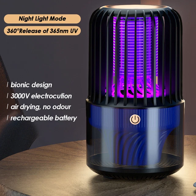 UV Moskito Killer Insektenvernichter LED Licht Insektenlampe Mückenfalle USB NEU 11