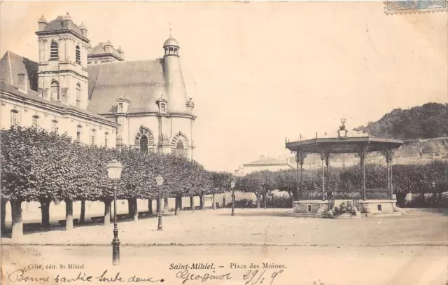 Cpa 55 Saint Mihiel Place Des Monines