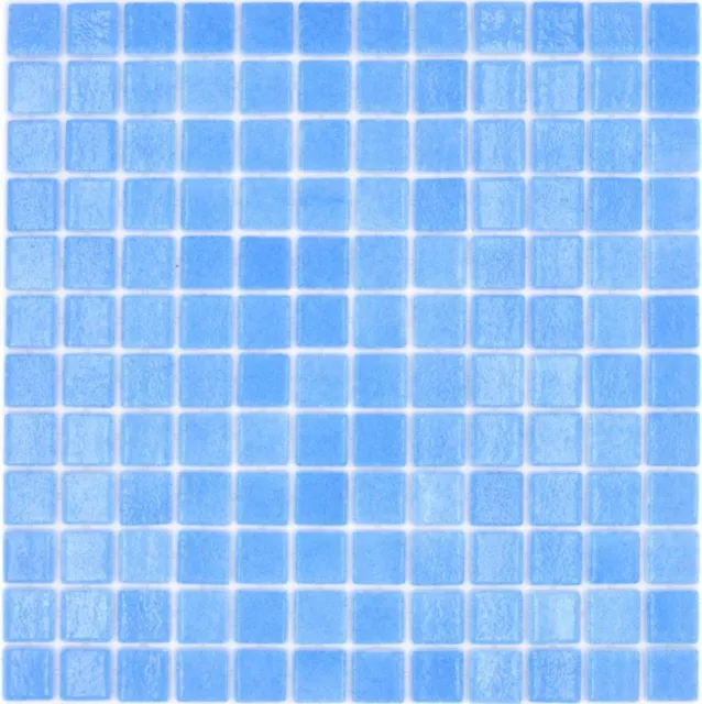 Pâte de Verre Carreaux Mosaique Bleu Poolmosaik Schwimmbadmosaik Paroi 10 Nattes