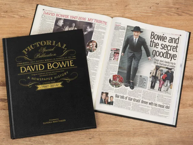 DAVID BOWIE History of Music Personalised Newspaper Christmas Birthday Gift Book