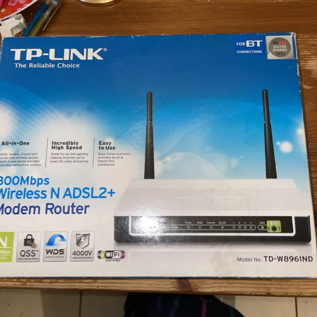 TP Link 300 Mbps wireless N ADSL2+ Modem Router