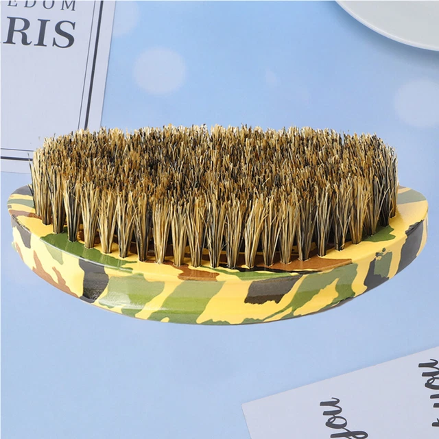 1 pz spazzola mimetica per barba maniglia curva spazzola a setole barba portatile styling K