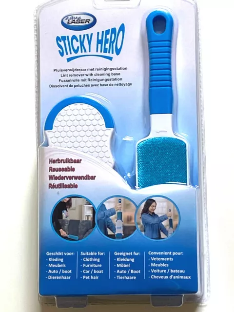 Aqua Laser Sticky Hero Fusselbuerste Fusselrolle Tierhaarbürste Kleiderbürste