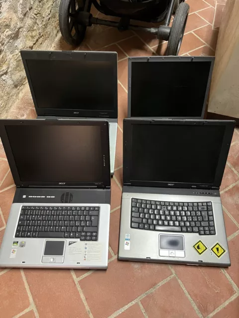 Lotto 4 Pc Acer Vintage Notebook Aspire Travelmate