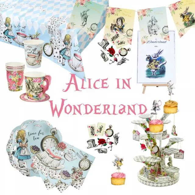 Alice In Wonderland Party | Wedding Birthday Afternoon Tea Mad Hatters Tableware