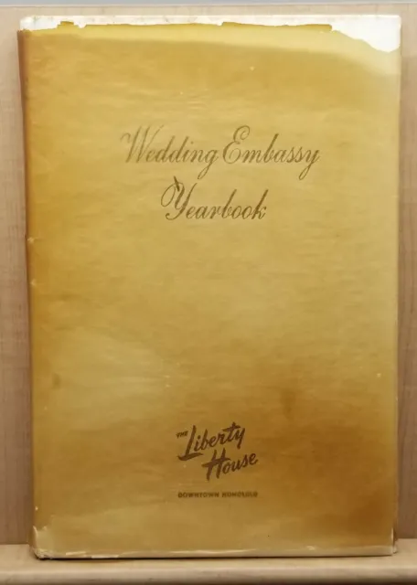 VINTAGE WEDDING Embassy Yearbook 1955 The Liberty House Honolulu Hawaii Hawaiian