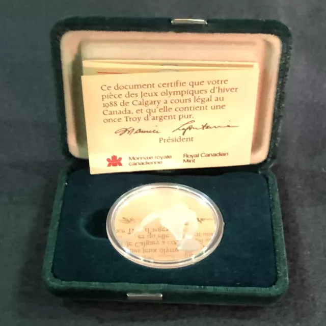 Canada 20 Dollar Münze 1988 Olympia Curling 925 Silber 33,6 Gramm