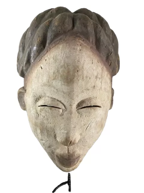 Old, Tribally used African Punu Maiden   Mask  - Gabon ADE 5