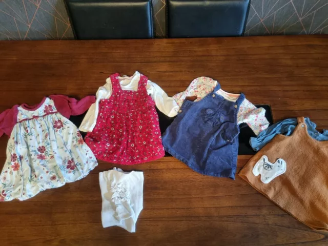 3-6 month baby girl dress outfit bundle inc t-shirts tights Tu John Lewis George