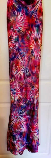 Tie dye strappy back maxi dress -  Purple / Size 14