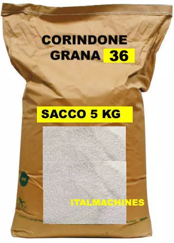 Corindone Bianco Per Sabbiatrice Graniglia Grana 36 Sabbiatura Sacco Prova 5 Kg