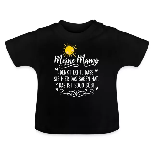 Meine Mama Lustiger Spruch Geschenk Babyparty Baby Bio-T-Shirt mit Rundhals