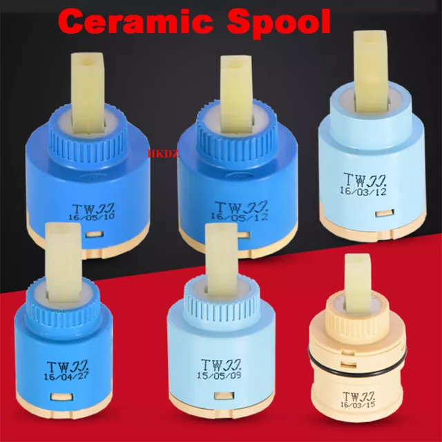 25mm Ceramic Spool Disc Cartridge Kitchen Lever Tap Mixer Basin Repair Flat Foot