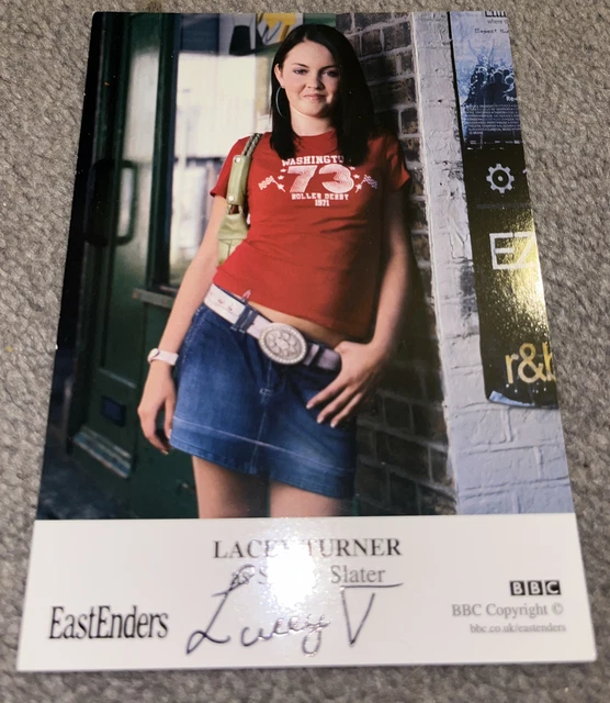 BBC EastEnders Stacey Slater Undedicated Signed CastCard Lacey Turner Autograph