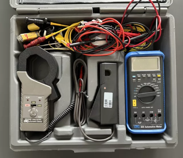 OTC Automotive Multimeter - Voltmeter mit Strommesszange + Zubehör und Koffer