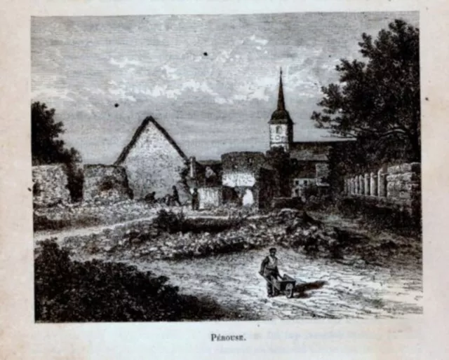 GRAVURE SUR BOIS 19ème PEROUSE