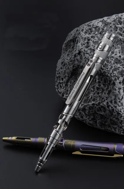 EDC Titanium Alloy Pen With Writing Multi-functional Portable Outdoor Flashlight