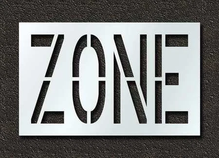 RAE STL-116-72424 Pavement Stencil,Zone,24 in