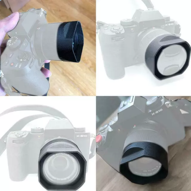 Square Metal Bayonet Lens Hood For Fuji XC35F2/XF35F2/XF23F2.