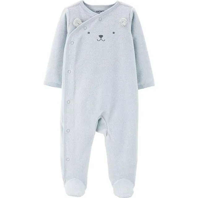 carters Side-Snap Terry Sleep & Play Onepiece - Baby Boy 3M
