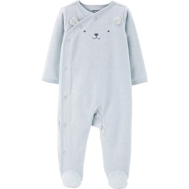 carters Side-Snap Terry Sleep & Play Onepiece - Baby Boy 3M