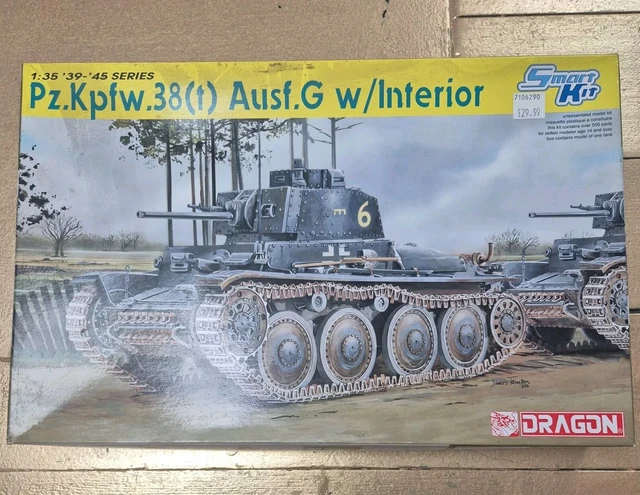 DRAGON 6290 1:35 Pz.Kpfw.38(t) Ausf.G w/Interior Model Tank Kit *SEALED ...
