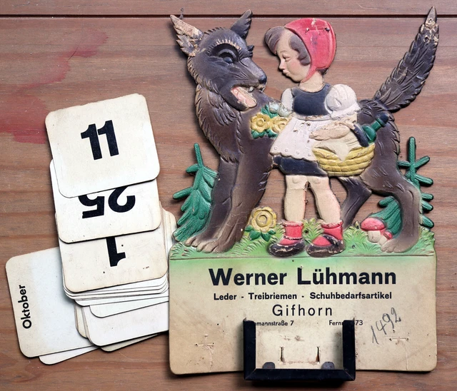 Werbekalender Werner Lühmann Gifhorn Leder Schuhmacherbedarf
