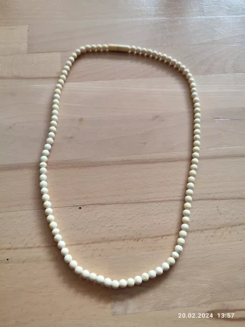 Kette Collier Koralle 60cm Alter Ca. 50er Jahre