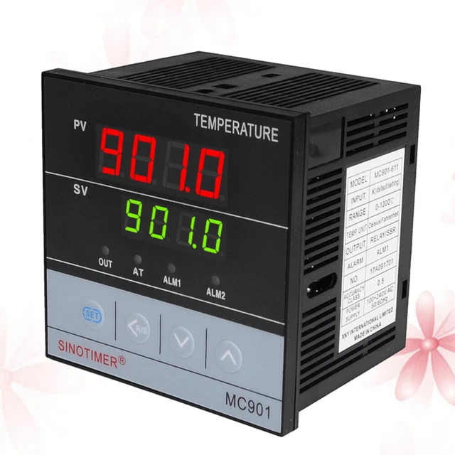 Regolatore Temperatura Digitale PT100 - Termostato -99&deg;C To 400&deg;C, Sonda M8, 220V, Per Incubatrici, Serre