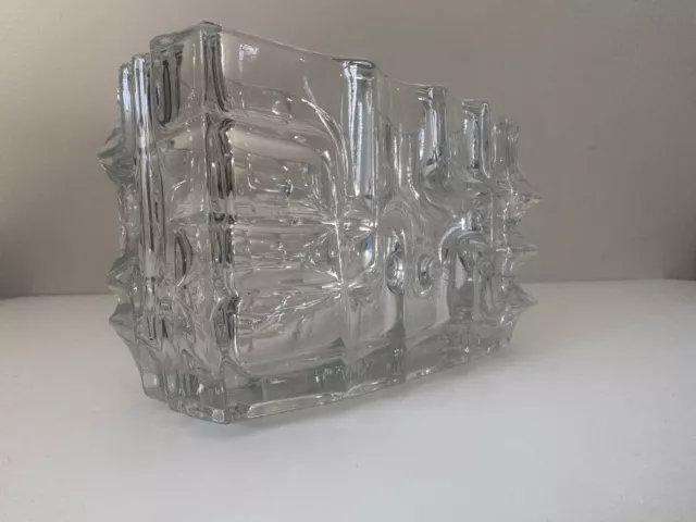 Vase Cristal De Boheme Tchèque Design Vintage Annees 70