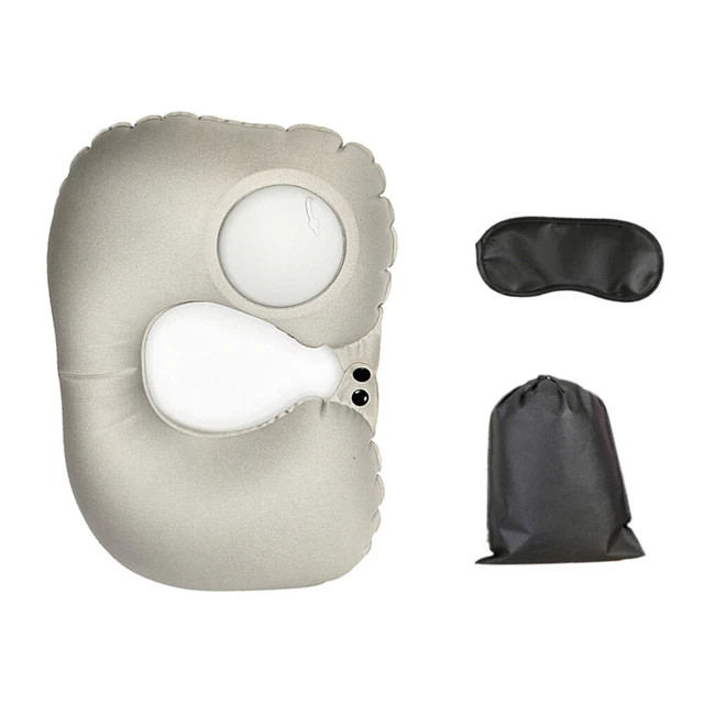 3 pz Cuscino da Viaggio Gonfiabile Collo Cuscino Portatile a Forma U Cuscino Collo Compatto