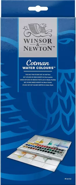 Winsor and Newton Cotman set da 45 colori acquerello di qualità