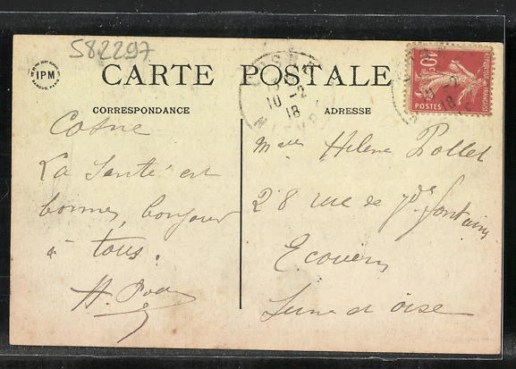 CPA Cosne-sur-Loire, Hotel du Cerf et l´Eglise, Rue St-Jacques 1918 2