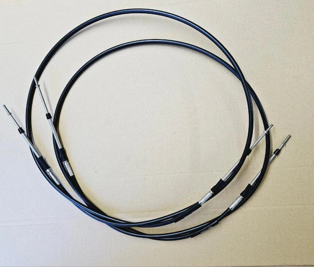 thumbnail interactive-video image 1 of AQUAFLEX 10FT C8 / 33C Outboard Gear/Throttle Control Cable – For Tohatsu, Yamaha, Suzuki, Honda – AQMC810 1 of 4