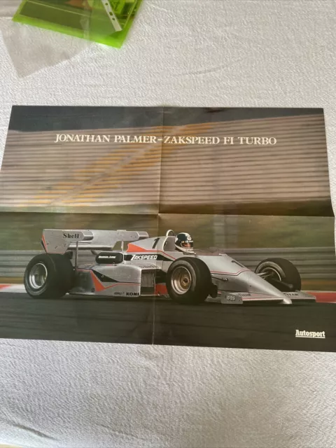 Poster Zakspeed F1 Turbo Jonathan Palmer Size 55 X 40 CM